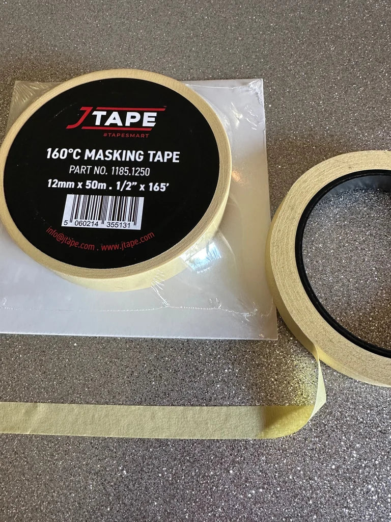 1/2 inch JTAPE High-performance, masking tape individual rolls