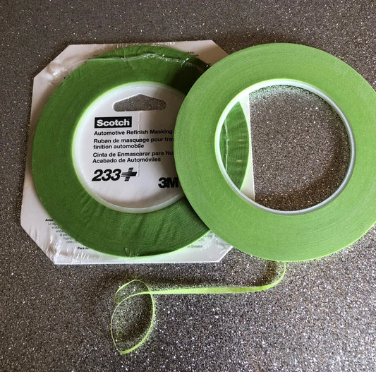 1/8 inch 3M green scotch 233+ 26343 masking tape individual rolls