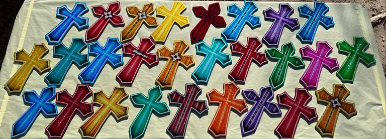 11 inch custom painted crosses
