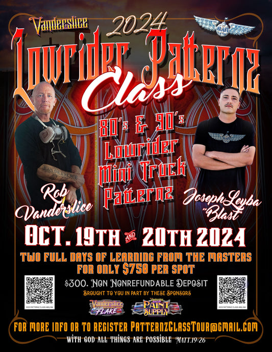 DEPOSIT Lowrider patternz Class Tour, October 19th and 20th 2024 in ABQ NM