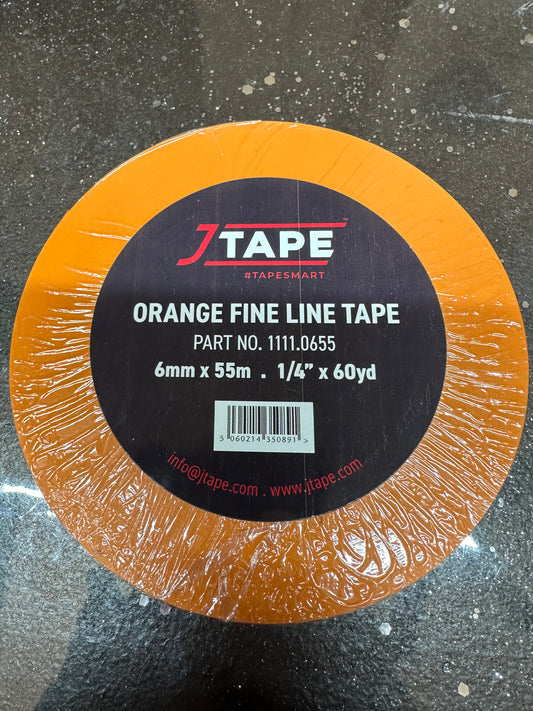 6MM 1/4 Orange Vinyl /fine Line Tape